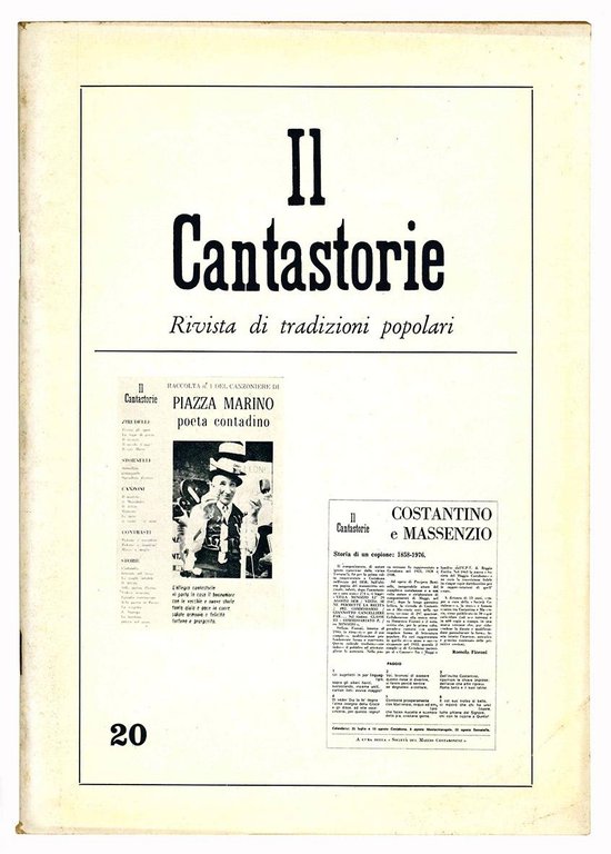 Lotto di 13 numeri del periodico "Il Cantastorie. Rivista di …