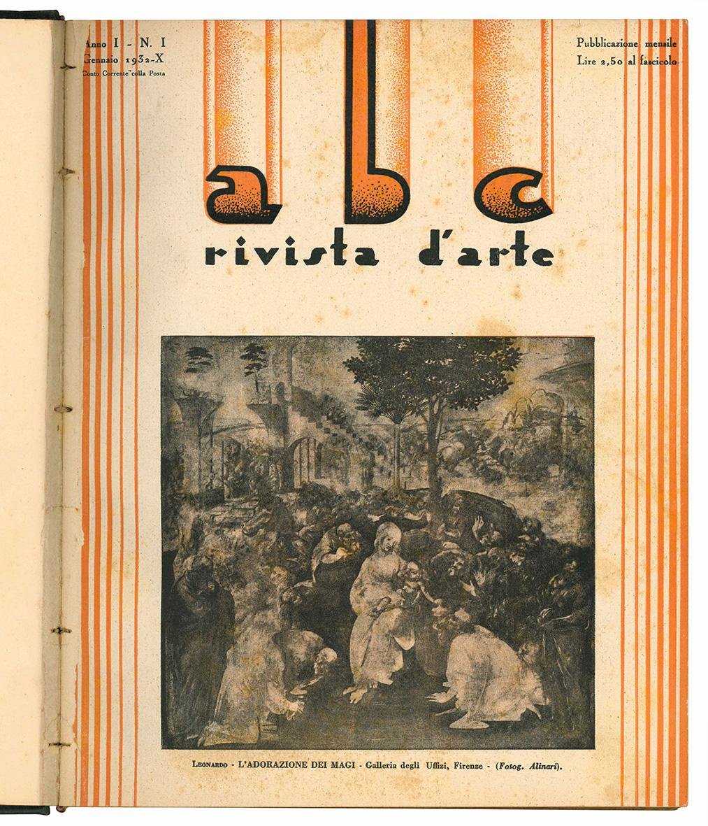 Lotto di dodici numeri de "abc Rivista d'arte". Anno I …