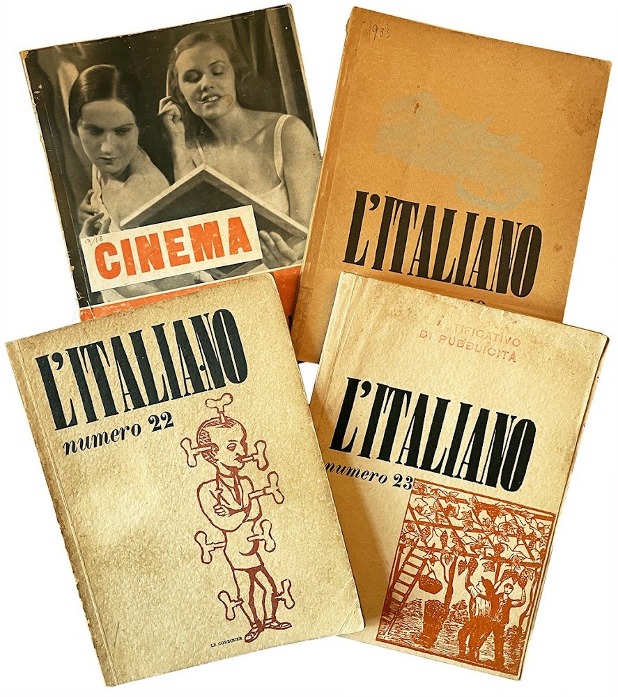 Lotto di quattro numeri del periodico L'Italiano. Anno VIII. Numeri …