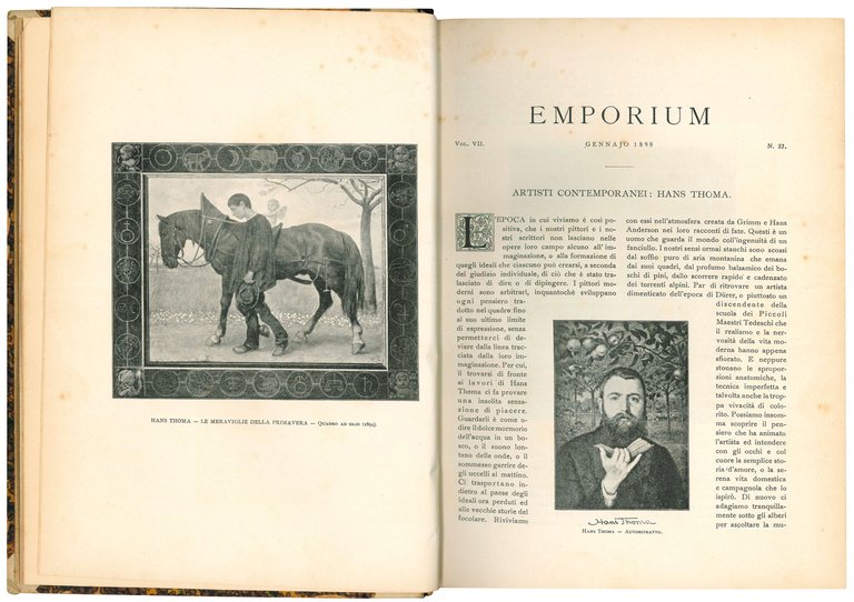 Lotto di sette annate complete di Emporium: rivista mensile illustrata …