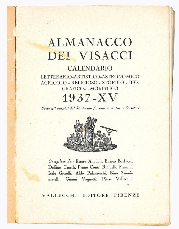 Lotto di tre numeri dell' "Almanacco dei visacci". Anno 1937, …