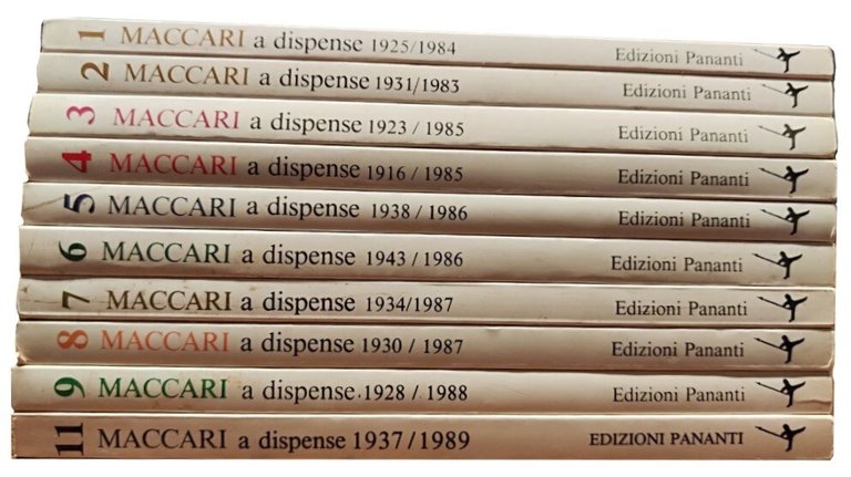 Maccari a dispense. 10 voll. (nr. 1-9, 11).
