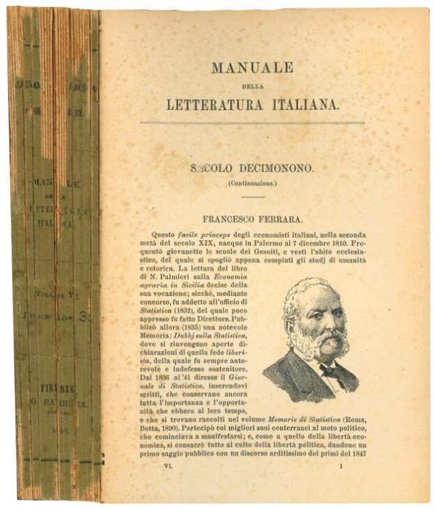 Manuale della letteratura italiana. Completo dei VI volumi.