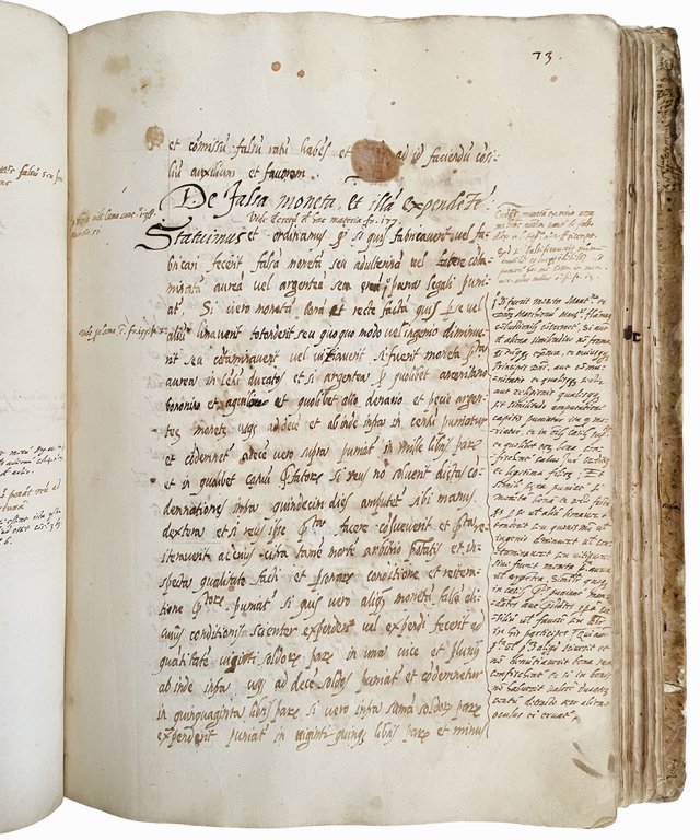 Manuscript on paper in Latin and Italian. Mantua, end of …
