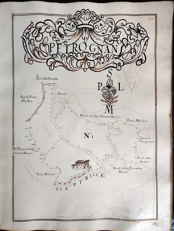 Martilogio de beni stabili del Sig. Federigo Ottolini. Misurati da …