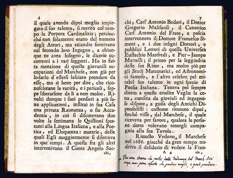 Memorie intorno alla vita del marchese Giovan Gioseffo Orsi bolognese …