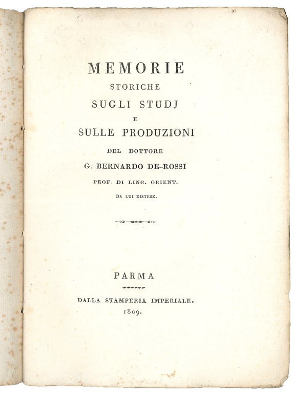 Memorie storiche sugli studj e sulle produzioni del dottore G. … | Immagine Gallery 1