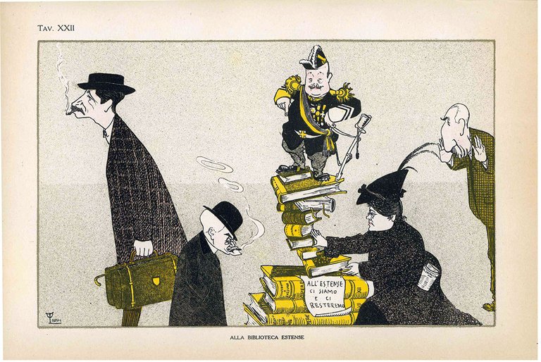 Modena d'una volta. Caricature di Umberto Tirelli. Fregi di Evaristo … | Immagine Gallery 3