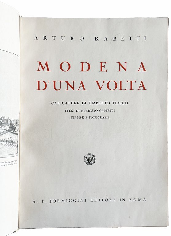 Modena d'una volta. Caricature di Umberto Tirelli. Fregi di Evaristo … | Immagine Gallery 6