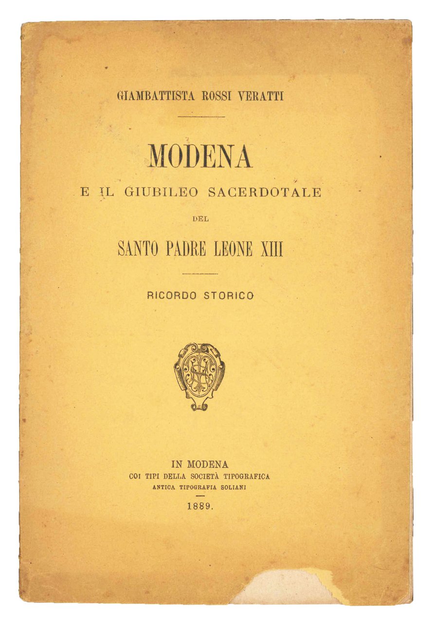 Modena e il giubileo sacerdotale del santo padre Leone XIII. | Immagine principale