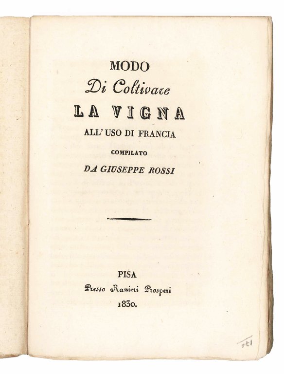 Modo di coltivare la vigna all'uso di Francia compilato da … | Immagine Gallery 3