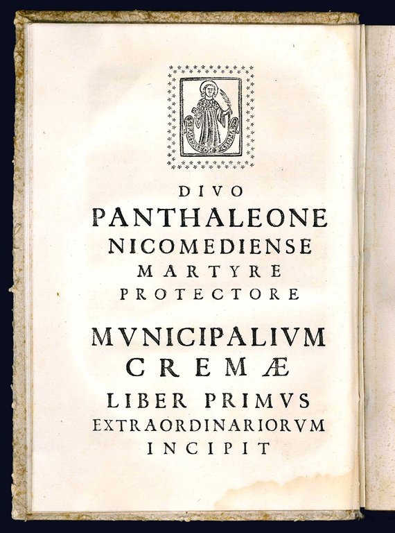 Municipalia Cremae. First colophon (l. S9r): Venice, Aurelio Pinzi, 1536. …