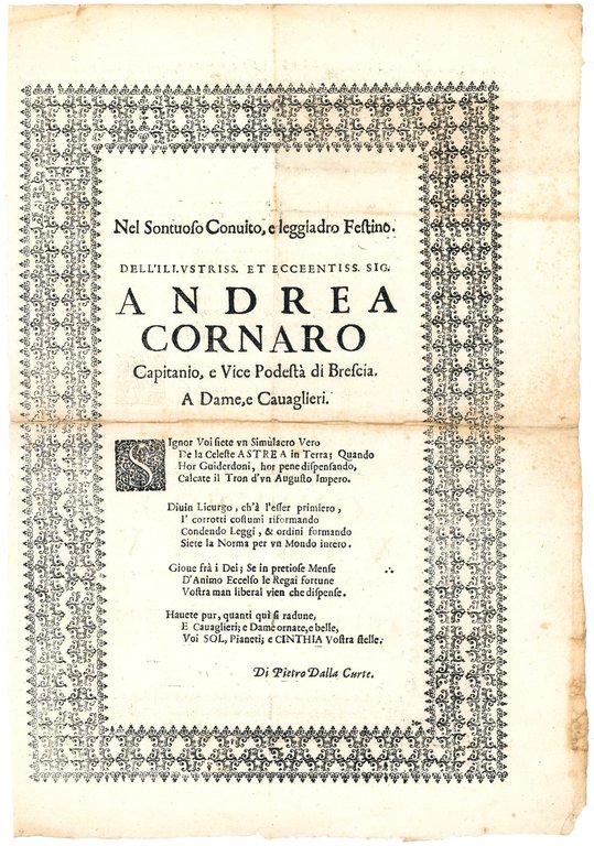 Nel sontuoso Convito, e Leggiadro Festino. Dell'Illustriss. et Ecceentiss. [sic] … | Immagine Gallery 1