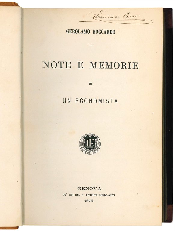 Note e memorie di un economista.