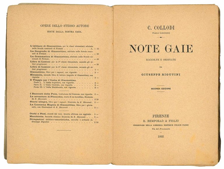 Note gaie raccolte e ordinate da Giuseppe Rigutini. Seconda edizione.