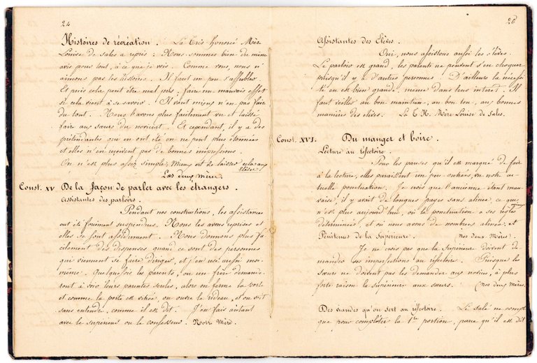 Notes des Conférences avec la T.H. Mère de Montélimart 186. …