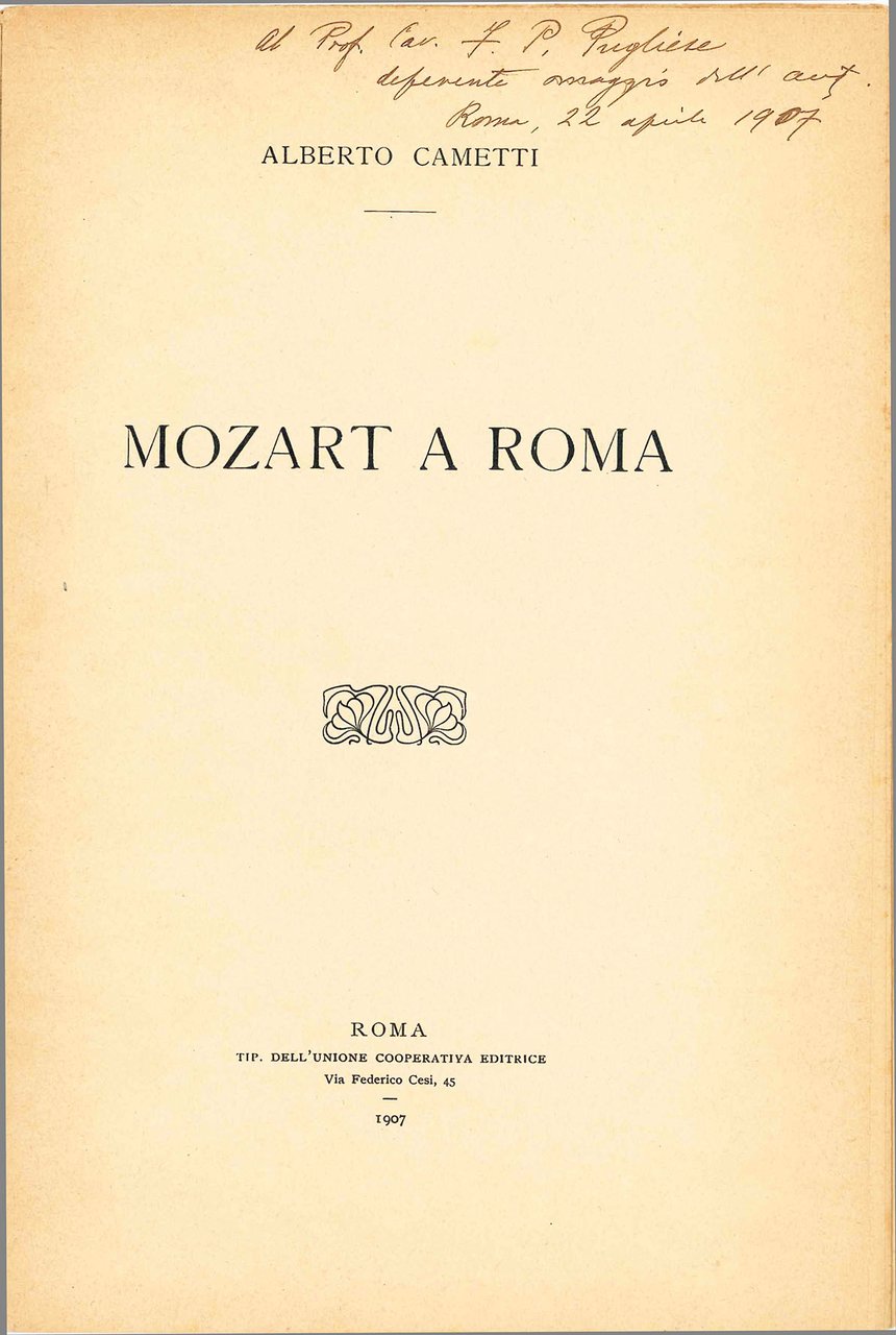 Nozze Conversi - Radiciotti. Mozart a Roma. | Immagine principale