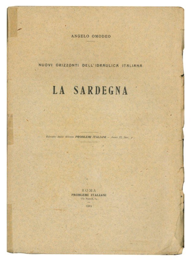Nuovi orizzonti dell'idraulica italiana: la Sardegna.