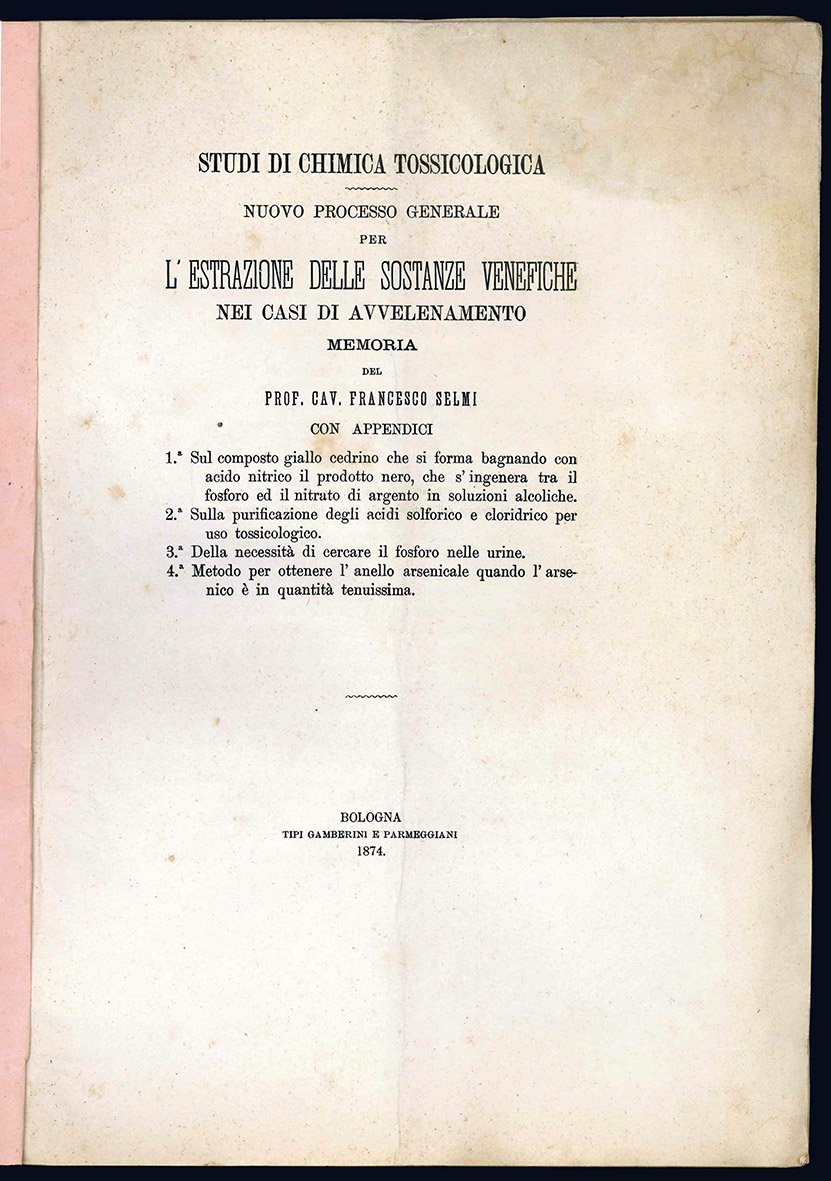 Nuovo processo generale per l'estrazione delle sostanze venefiche nei casi …