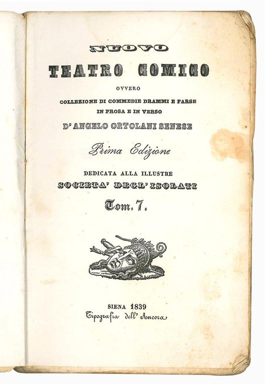 Nuovo teatro comico, ovvero collezione di commedie drammi e farse …