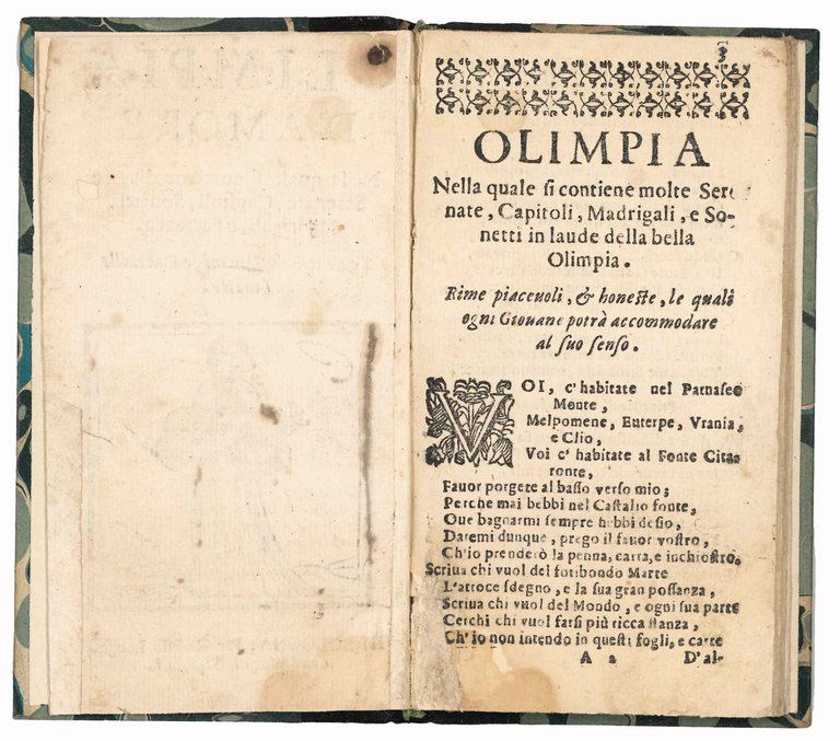 Olimpia d'amore nella quale si contiene diverse Serenate, Capitoli, Sonetti, … | Immagine Gallery 3