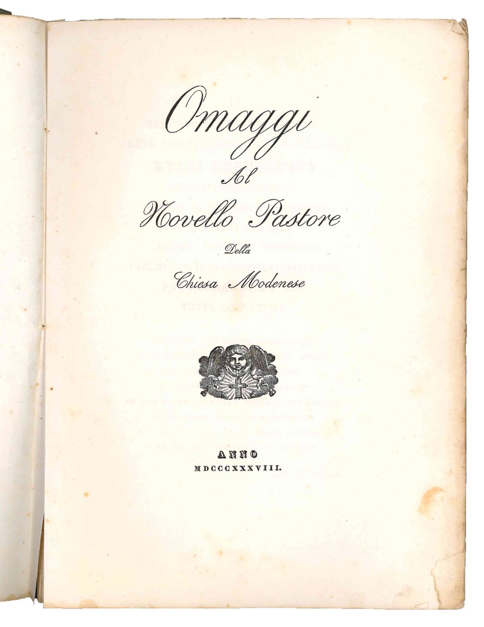 Omaggi al novello Pastore della Chiesa Modenese. | Immagine principale