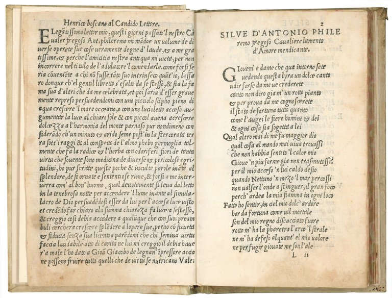 Opera nova del cavalier Fregoso Antonio Phileremo. Lamento d'amore mendicante. …