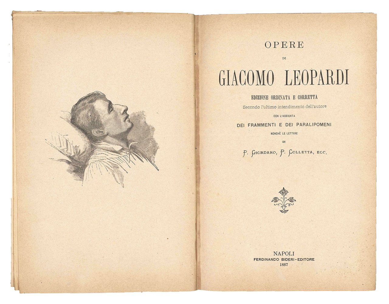 Opere di Giacomo Leopardi. | Immagine principale