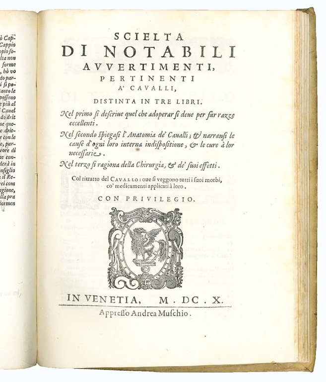 Ordini di cavalcare, et modi di conoscere le nature de …