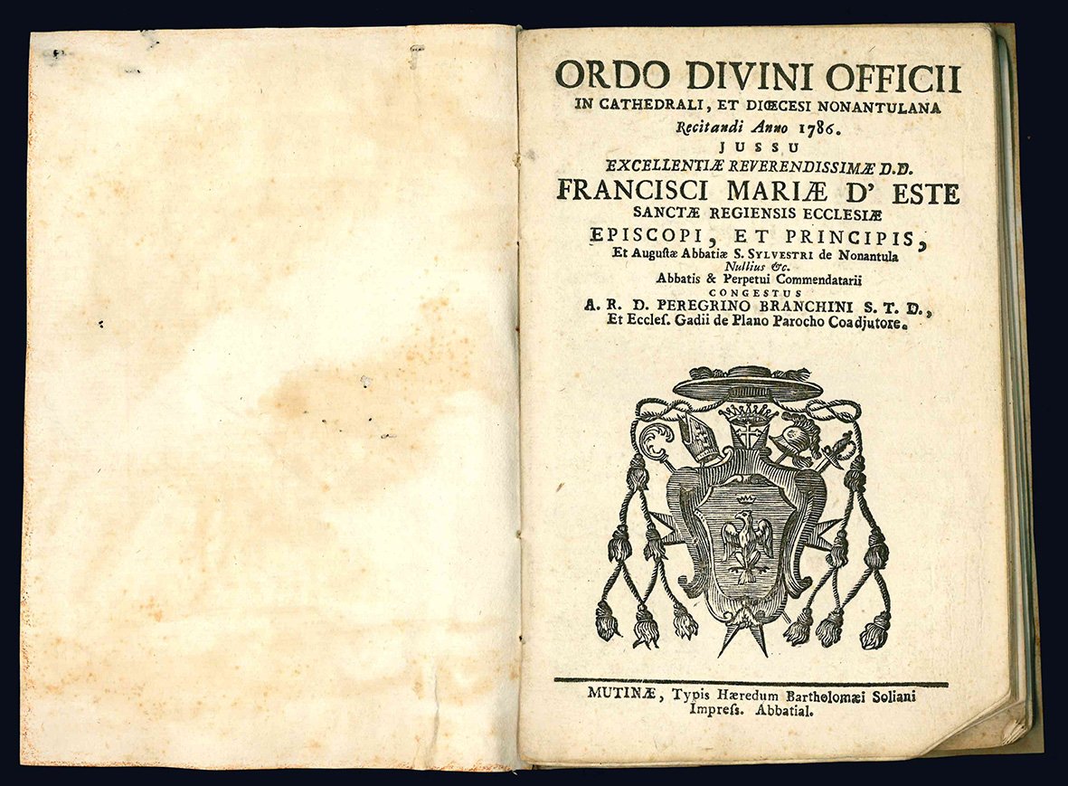 Ordo Divini Officii in Cathedrali, et Dioecesi nonantulana recitandi anno …