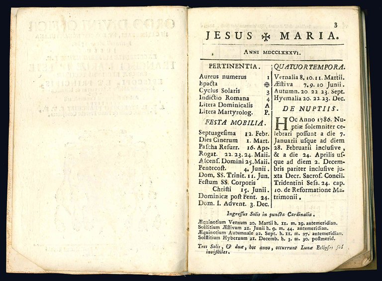 Ordo Divini Officii in Cathedrali, et Dioecesi nonantulana recitandi anno …