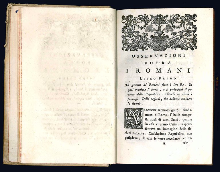 Osservazioni sopra i Romani (tomo I e II). (legati con:) …