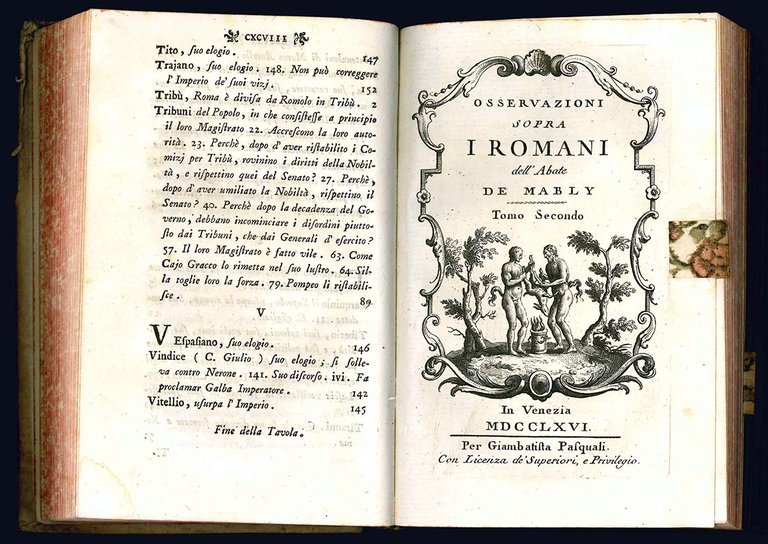 Osservazioni sopra i Romani (tomo I e II). (legati con:) …