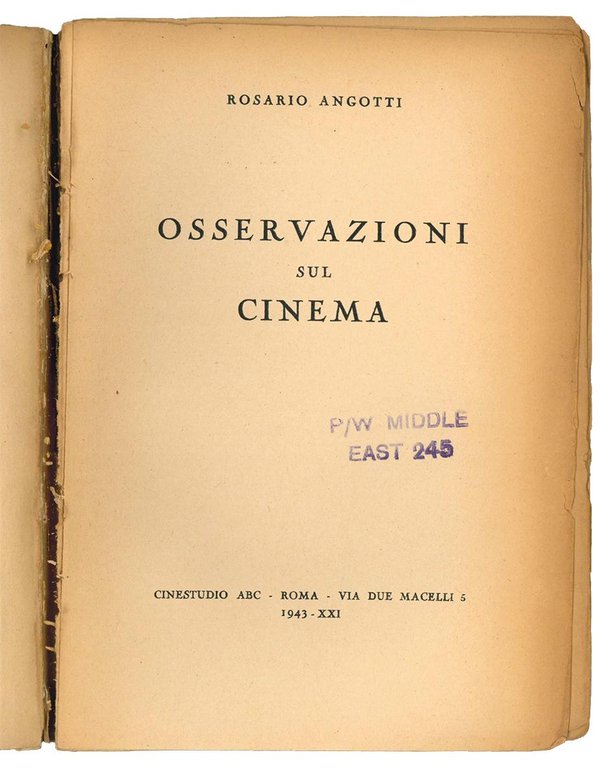 Osservazioni sul cinema