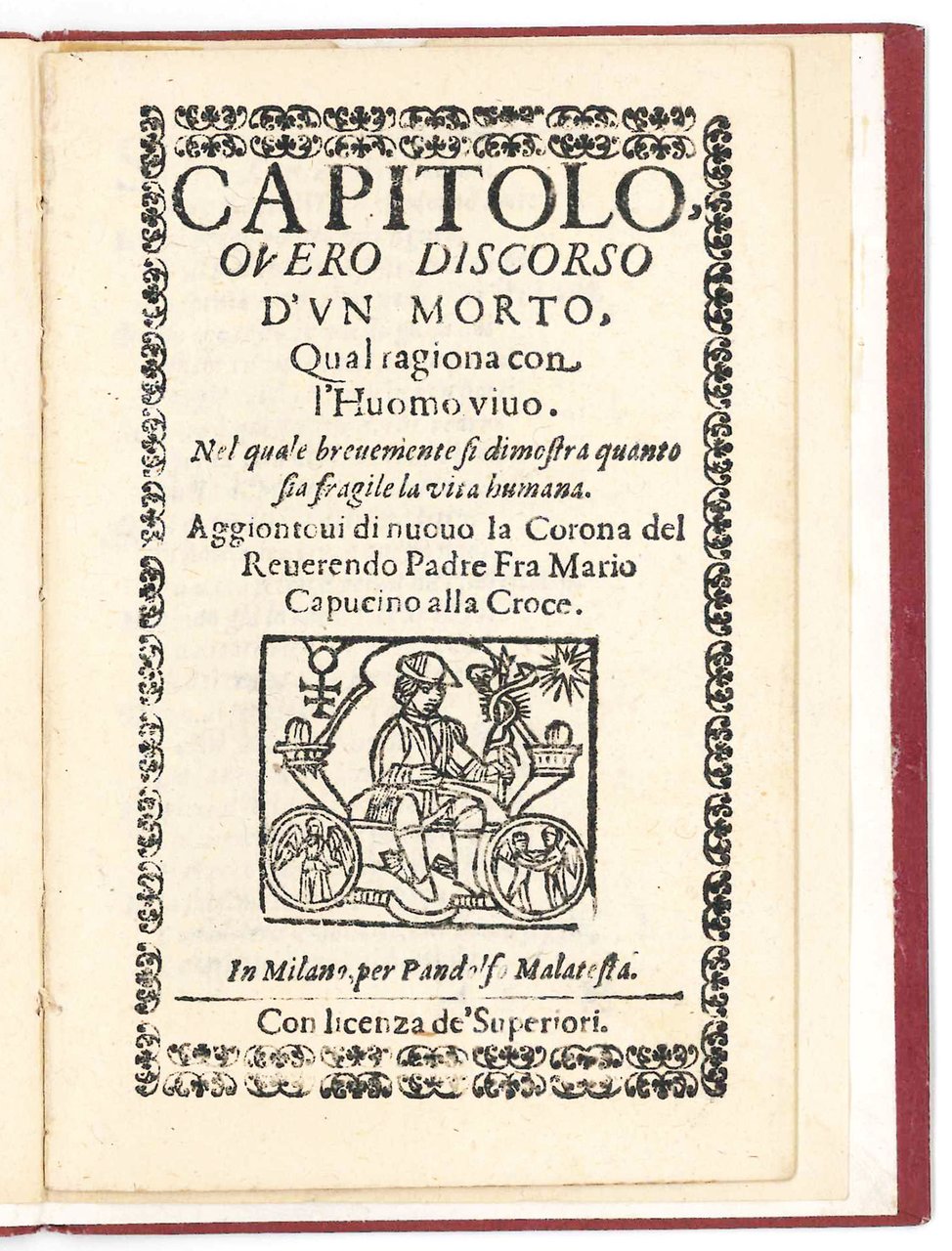 overo discorso d'un morto, qual ragiona con l'Huomo vivo. Nel …