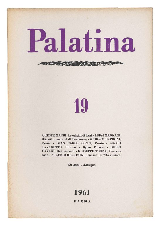 Palatina. Rivista trimestrale di lettere e arti. Dal nr. 1 … | Immagine Gallery 2