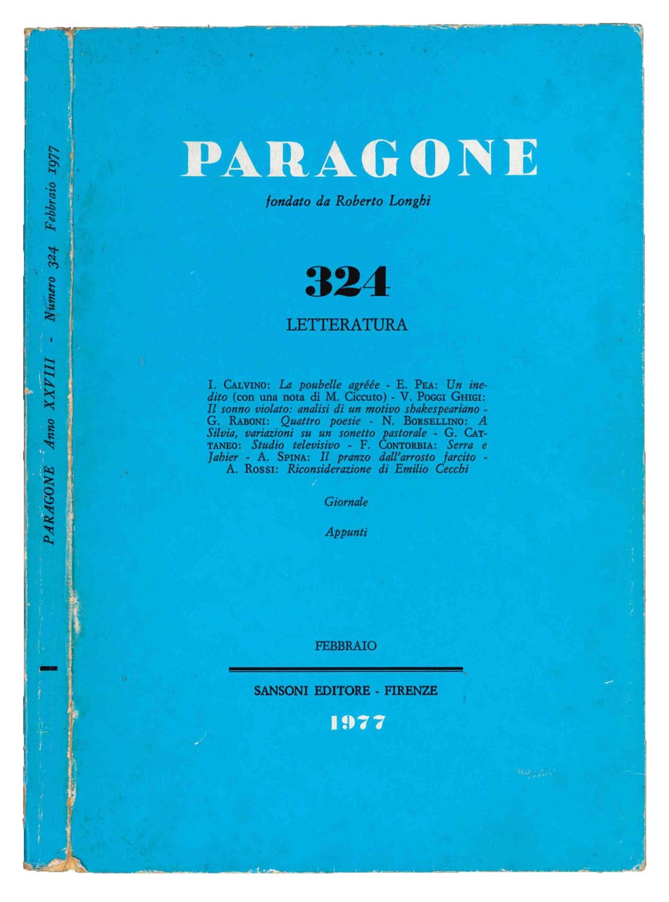 Paragone. Lotto di 17 numeri della rivista: Anno I, nr. … | Immagine principale
