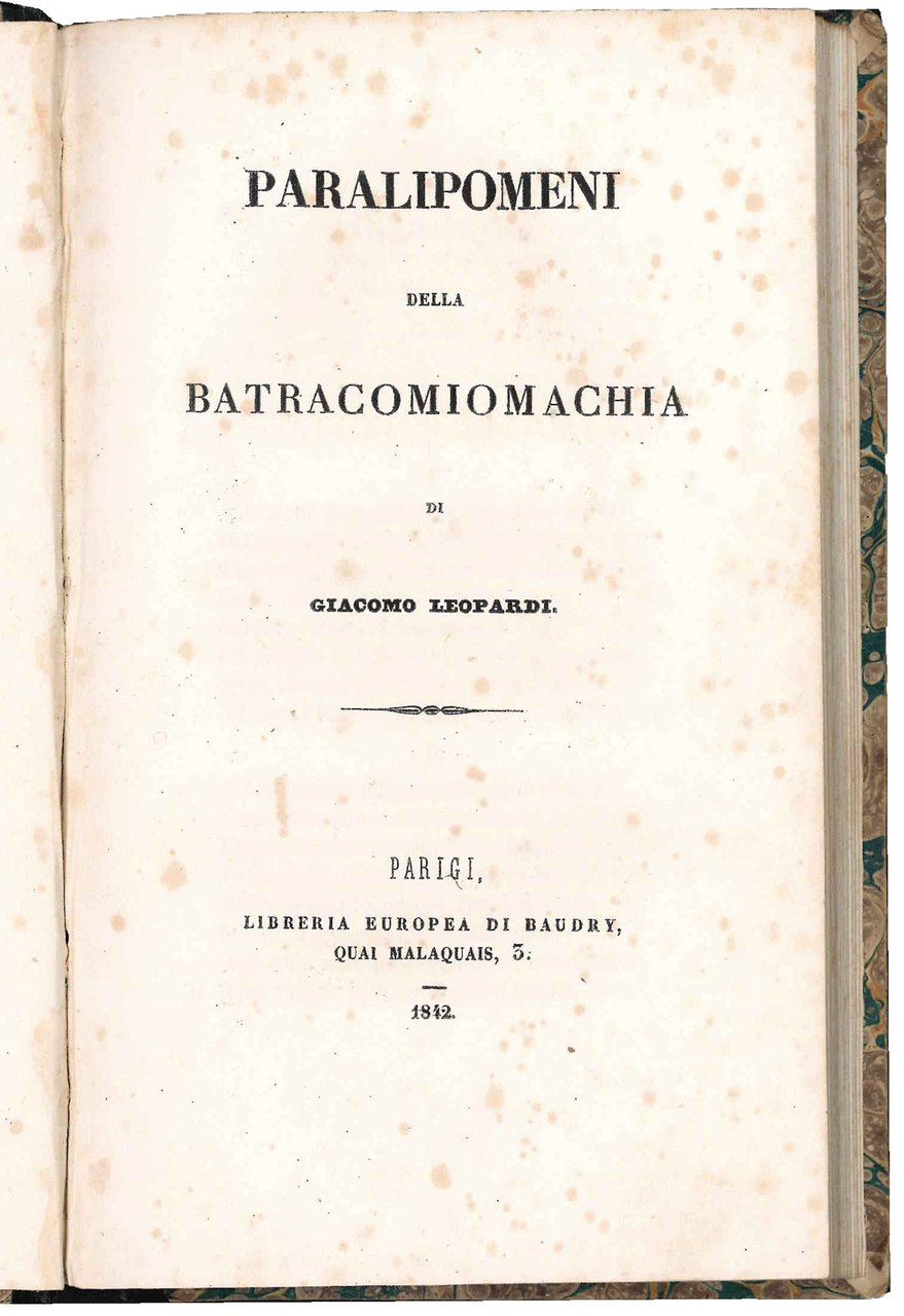 Paralipomeni della batracomiomachia