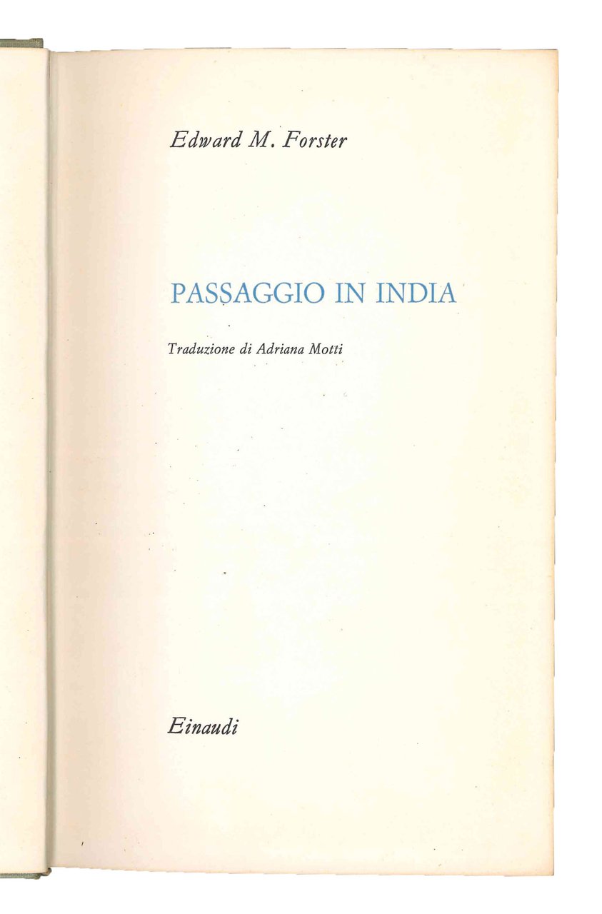 Passaggio in India. | Immagine principale