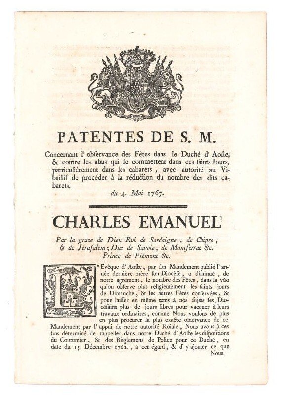 Patentes de S. M. Concernant l'observance des Fetes dans le …