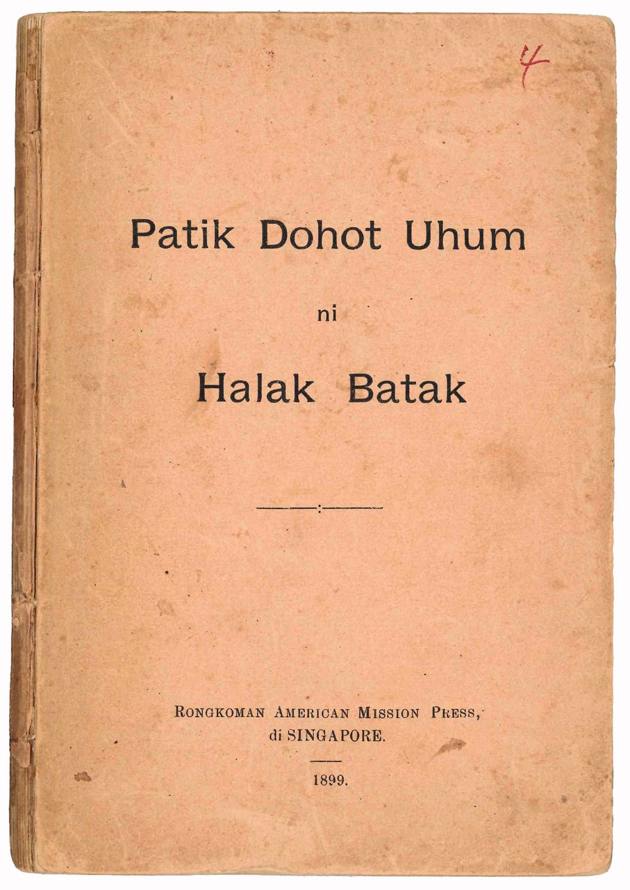 Patik dohot uhum ni halak Batak | Immagine principale