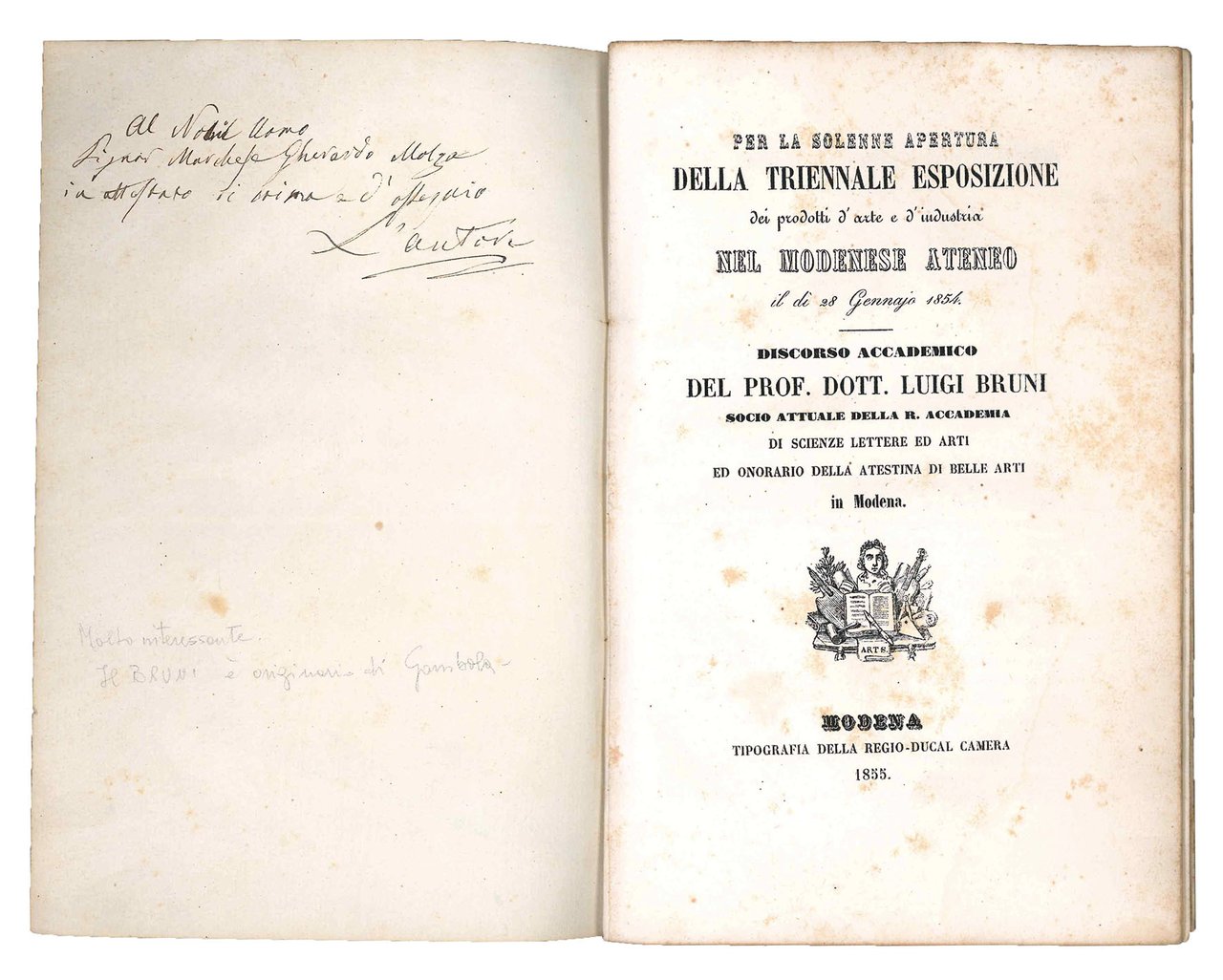 Per la solenne apertura della triennale esposizione dei prodotti d'arte … | Immagine principale