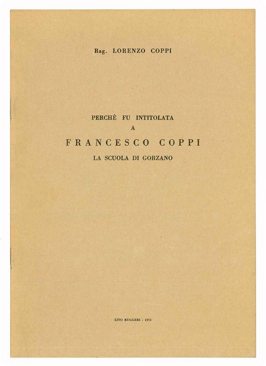 Perchè fu intitolata a Francesco Coppi la scuola di Gorzano.