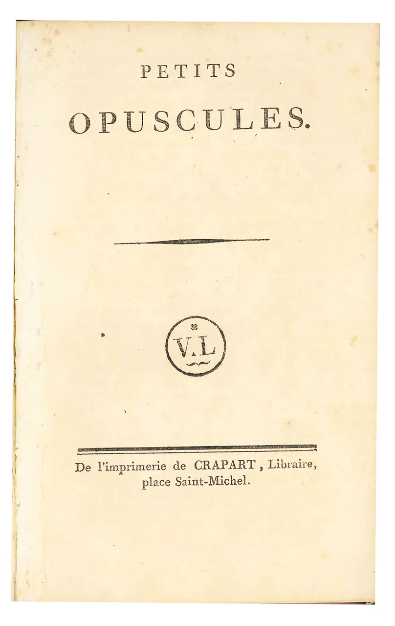 Petit opuscules | Immagine principale