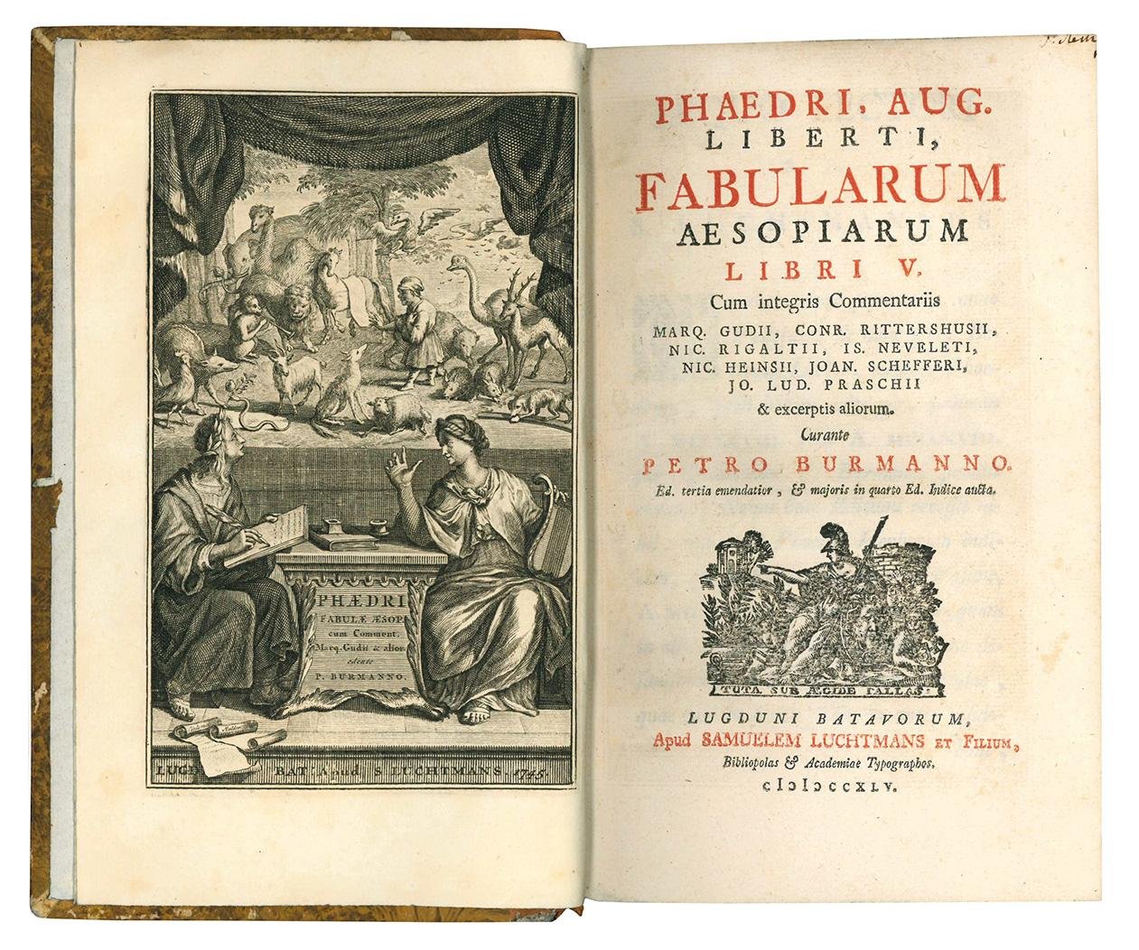 Phaedri Aug. liberti, Fabularum Aesopiarum libri V. Cum integris commentariis …