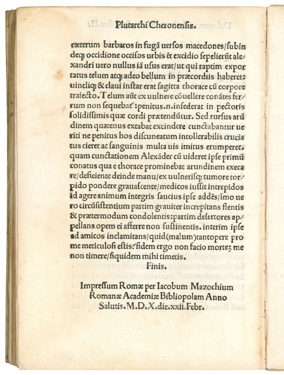 Plutarchi. De tranquillitate & securitate animi. Lib. I. De fortuna …