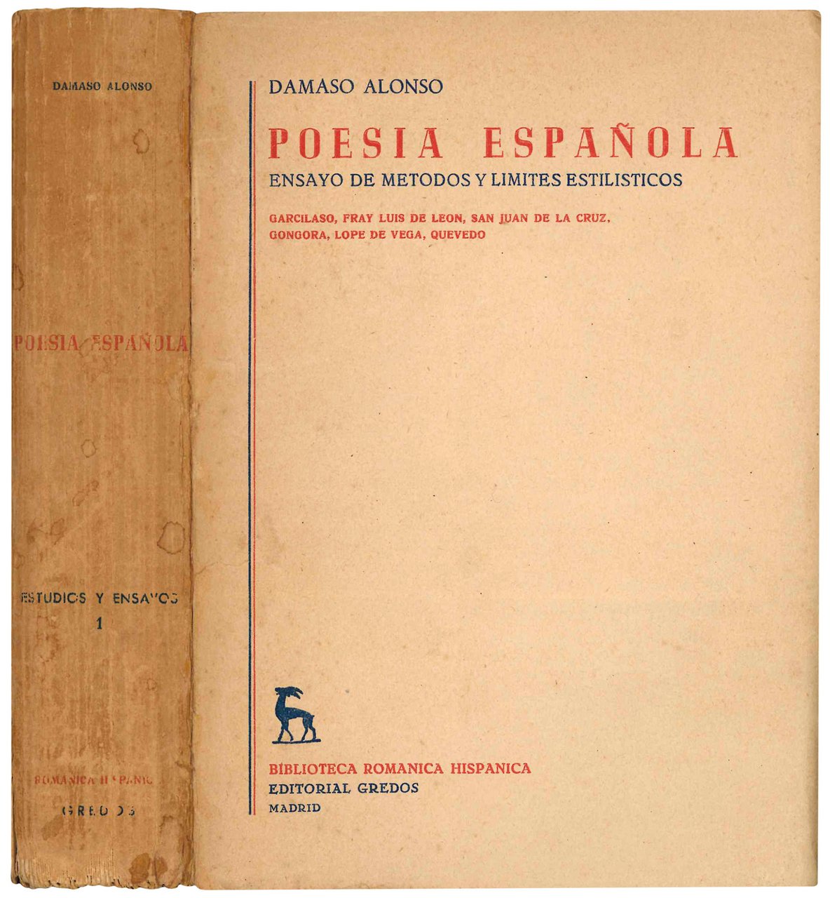 Poesia española. Ensayo de metodos y limites estilisticos. Garcilaso, Fray … | Immagine principale