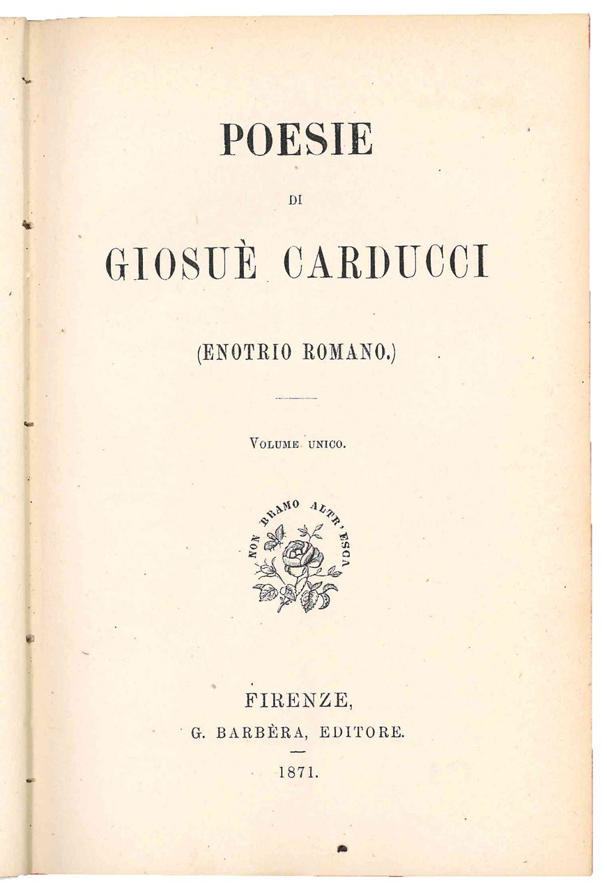 Poesie di Giosuè Carducci (Enotrio Romano). Volume unico