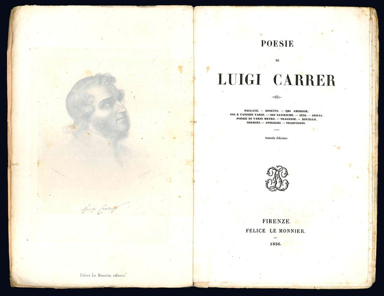 Poesie di Luigi Carrer. Seconda Edizione.