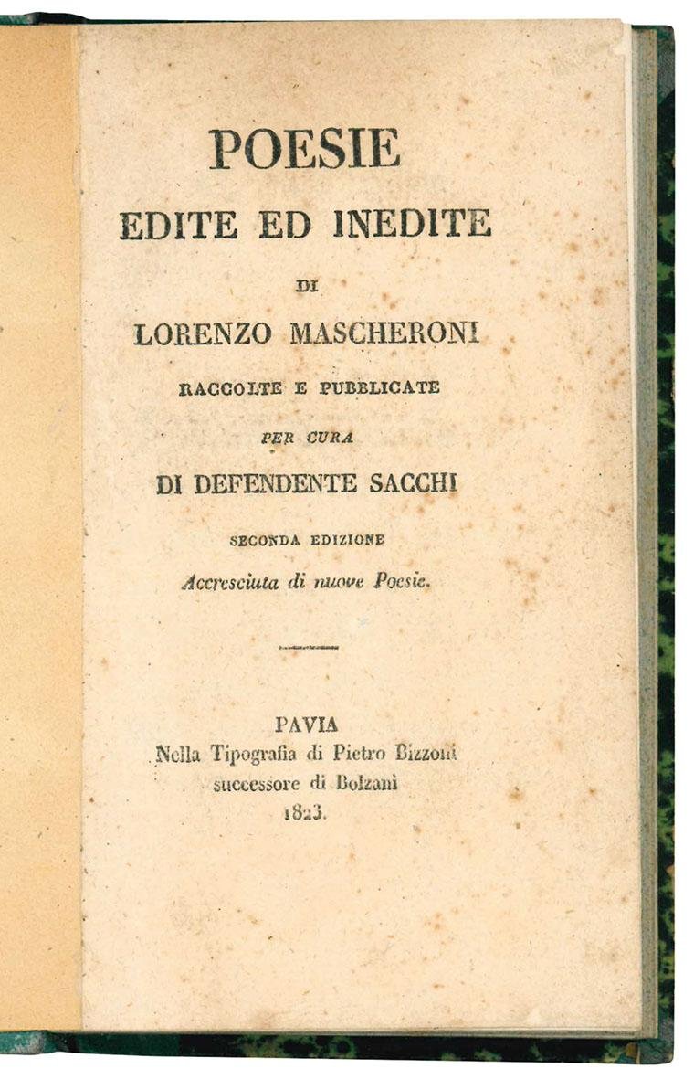 Poesie edite ed inedite di Lorenzo Mascheroni raccolte e pubblicate …